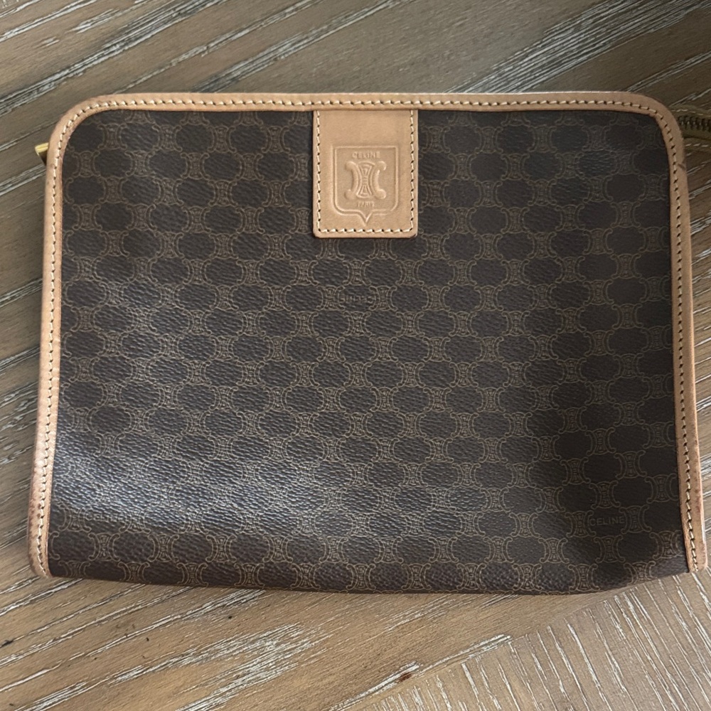 Celine Brown Monogram clutch  Bag